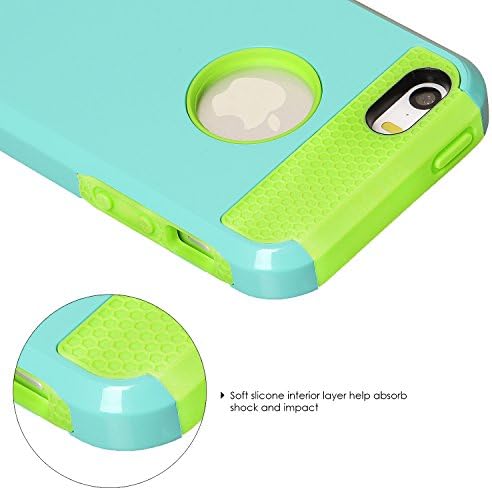 iPhone 5S Case, iPhone 5 Case, AUMI Dual Layer Hybrid Luxury Fashion Shockproof Soft Hard Case Cover for Apple iPhone 5/5S
