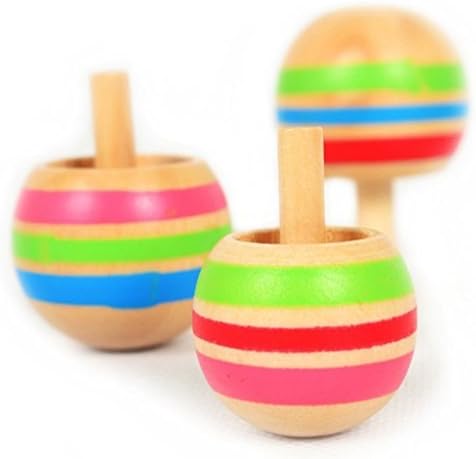Childream 3 Fitted Spinning Top Wooden Toys for Boys And Girls