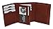 Leatherboss Leather Boys Slim Compact Flap Id and Coin Pocket Trifold Wallet for men women, Brown