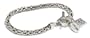 Sterling Silver Box Weave Square Cutout Charm Bracelet, 7.25" by Lois Hill