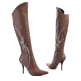 Damen Schuhe, STIEFEL, HIGH HEELS IN LEDER OPTIK, JB-27, Synthetik in hochwertiger Leder Optik