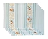 Rose Tree Capricornia Table Linens Set Of 6 Placemats, White