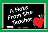 A NOTE FROM THE TEACHER 30PK