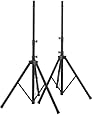 Stage Rocker Powered by Hamilton SR7507002 Aluminum Speaker Stand with Adapter - Black - 2 Pieces