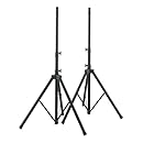 Stage Rocker Powered by Hamilton SR7507002 Aluminum Speaker Stand with Adapter - Black - 2 Pieces