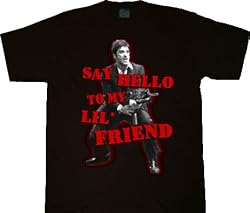 Scarface Say Hello To My Lil' Friend Black T-shirt Tee