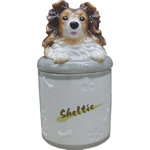 Shetland Sheepdog Collectible Dog Puppy Sheltie Cookie Jar Container by