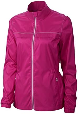 Cutter & Buck Womens Cb Weathertec L/S Jade Full Zip Jacket, Ribbon Pink-L