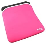 Duragadget Water Resistant Reversible Laptop Sleeve for 13 inch Apple MacBook Pro - Black/Pink