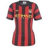 Umbro Manchester City Away Shirt 2011 2012 Ladies Black/Red 12 (M)