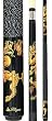 Black Artistic Series Golden Luck Dragon 58" Two-Piece Pool Cue (18-21 oz) - Billiards Equipment