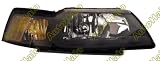 99-04 FORD MUSTANG EURO HEADLIGHTS - BLACK - W/ AMBER REFLECTOR - KS