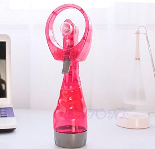 Handheld Misting Cooling Fan Humidifier Fan Water Spray Fan for Sport Beach Camp Travel--Red