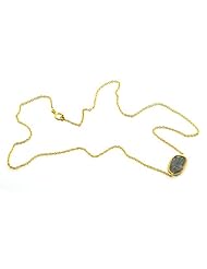 18kt Solid Yellow Gold Diamond Pave Chain Necklace Fine Jewelry