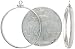 Sterling Silver Screw Top Coin Bezel, for the 1 ounce Silver Eagle Dollar 41.5 mm Coin