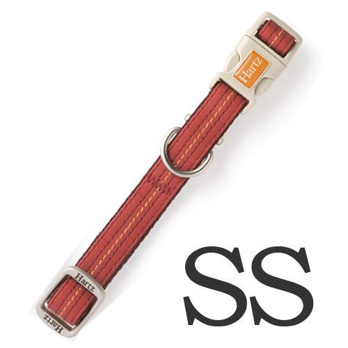 Hartz ハーツウォーカー アジャスタブル カラー （首輪） ステッチ SS 超小型犬用 レッド