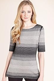 Autograph Engineered Stripe Print Longline Top
