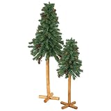 24/36 Alpine Christmas Tree Set With Berries - Unlit