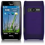 NOKIA X7 RUBBERISED TRANPARENT BACK COVER CASE - PURPLE