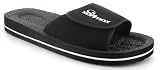 Mens Black Cheap Velcro Summer Flip Flop