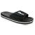 Surfmax "Surf" Mens Velcro Slip On Shower Mule Flip Flop Sandals - Black