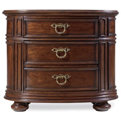 Bernhardt Furniture Tuscan Villa Granite Top Oval Nightstand - BERF299-1