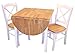 Target Marketing Systems 3pc Tiffany Dining Set, White/Natural