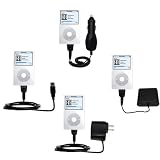 Road Warrior Kit for the Apple iPod Video (30GB) includes a Car & Wall Charger AND USB cable AND Battery Extender - Gomadic Brand w/ TipExchange Technology