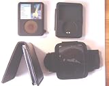 ipod nano 3rd gen accessory bundle with black leather case