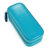Cathy's Concepts Leather Oblong Zip-Around Jewelry Case, Teal