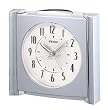Seiko Bedside Alarm Get Up and Glow Clock Silver-Tone Metallic Case