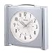 Seiko Bedside Alarm Get Up and Glow Clock Silver-Tone Metallic Case