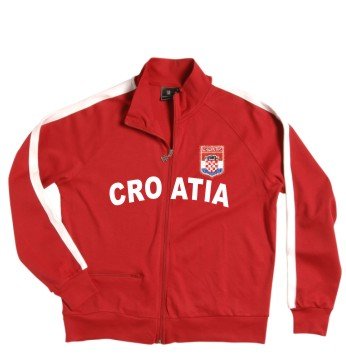 Croatia/Kroatien Zip Jacke mit gesticktem Wappen Gr. S-XXL rot/weiss M
