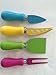 Multi Colored Cheese Knives by Green Owl, 4-Piece Stainless Steel Cheese Knife to Hold, Cut, Slice and Carve Different Kinds of Cheese - Set of 4