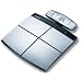 Beurer BF100 - B�scula diagnostica  profesional, an�lisis cuerpo entero,  8 electrodos, color silver/negro