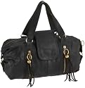 JOCASI LONDON Damenhandtasche Leder "Rodeo Tassle Bag" 20x39x14 cm schwarz, TBG177