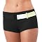 Women’s Mossimo Black: Sky Colorblock Boy-Shorts Swim Bottom with Belt - XL