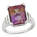 925 Sterling Silver 6.32cts Ametrine and White Topaz Ring