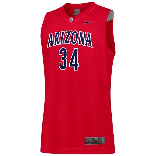 Nike Arizona Wildcats #34 Cardinal Replica Basketball Jersey