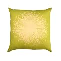 Thai Silk Decorative Pillow - Green Dandelion