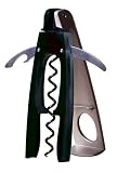 Screwpull 3-in-1 Corkscrew, Foil Cutter, and Bottle Opener, Black