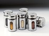 Arcosteel Duo Styli 0691 6 Piece Oval Spice Jar Set