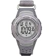 Timex 42391 Women's Light Gray with Purple Trim Expedition Sport Watch with Black and Gray Nylon Fast Wrap Strap