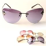 Star Power Rimless Aviator Sunglass w Microfiber Case - 194 by