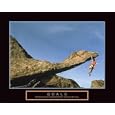 Goals Rock Climber Motivational Poster Inspirational Art Print Climbing Gear Ropes