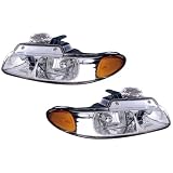 Chrysler Town And Country Replacement Headlight Assembly (with QUAD Lamp) - 1-Pair by AutoLightsBulbs