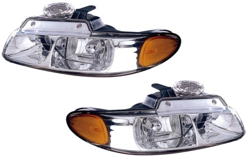 Chrysler Town And Country Replacement Headlight Assembly (with QUAD Lamp) - 1-Pair