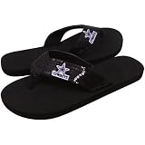 Dallas Cowboys Ladies Black Sequin Strap Flip Flops (5/6)