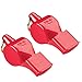 Fox 40 Pearl Sports and Safety Loud Marine Whistle, Red (2 Pack)