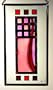 Charles Rennie Mackintosh New Hill House Larger Panel in Pink in Stained Glass